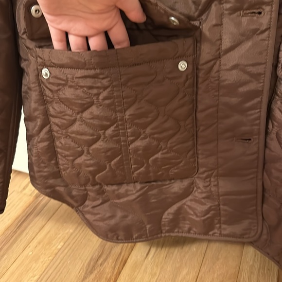 NWT All Saints Women's Foxi Liner Chocolate Jacket size 6 - Picture 7 of 11